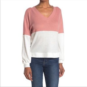 CENY Colorblock Waffle Top